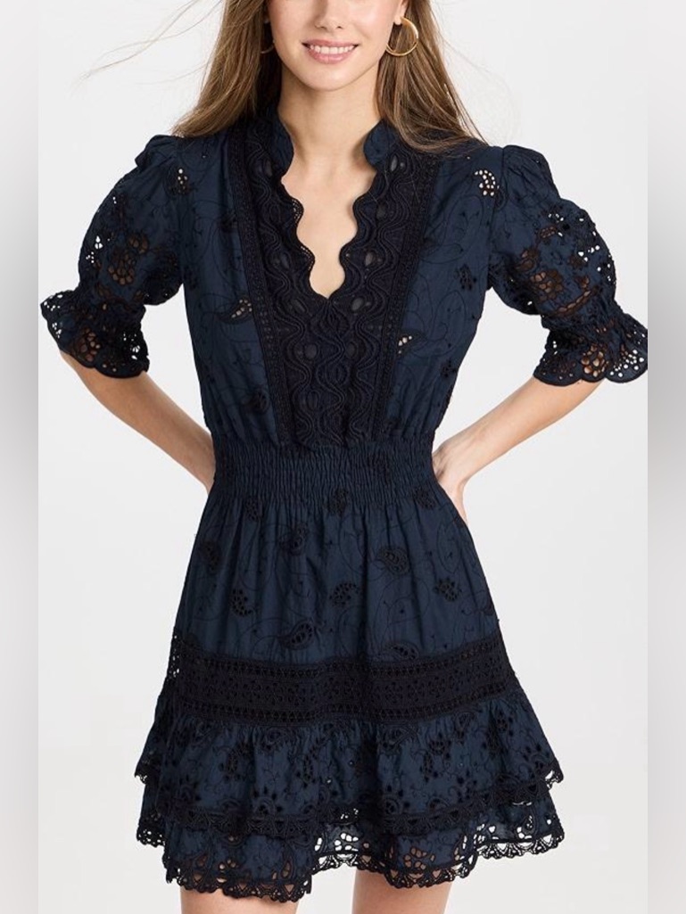 Temptations Positano Navy Hollywood Mini Dress